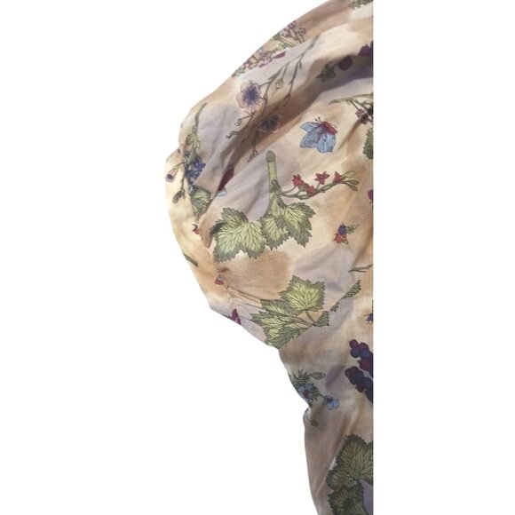 Y2K Laura Ashley Peasant Crop Top 8 Butterflies Berries Ivy Fairy Great Britain - Picture 7 of 13